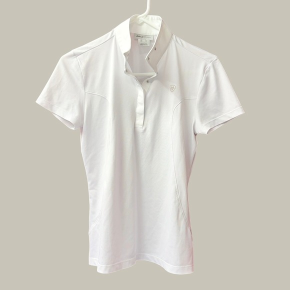 Ariat Tops - Ariat Pro Series Show Shirt Women Small White Short Sleeve Equestrian Snap Front
